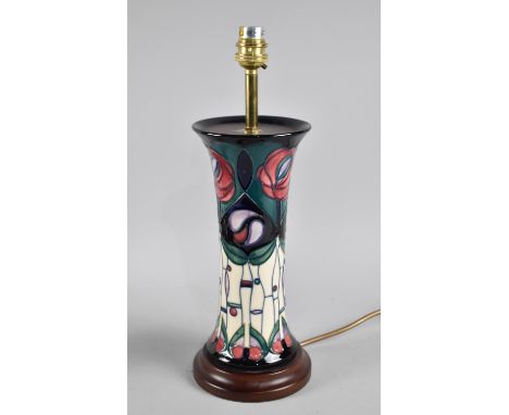 A Moorcroft Table Lamp, No Shade, 37cms high 