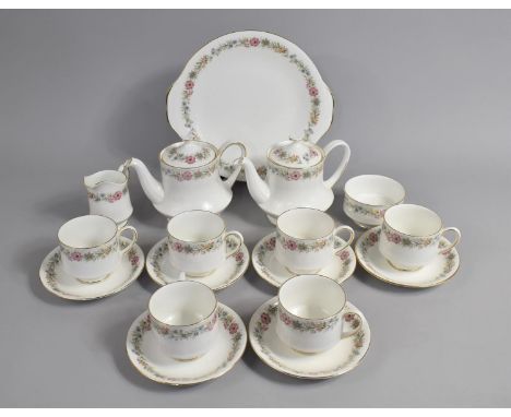 A Paragon Belinda Pattern Tea Service to comprise Two Teapots, Six Cups and Saucers, Cream, Sugar and a Cake Plate 