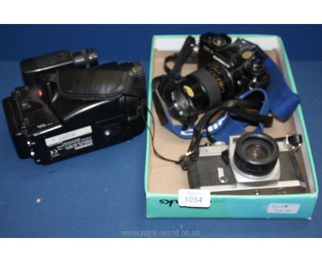 Two Chinon cameras and a Chinon video camera