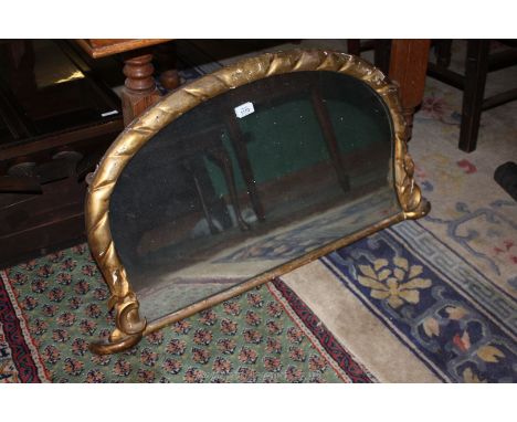 A small giltwood Overmantle Mirror