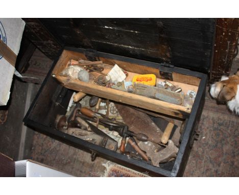 A small Carpenter's Chest of Tools.