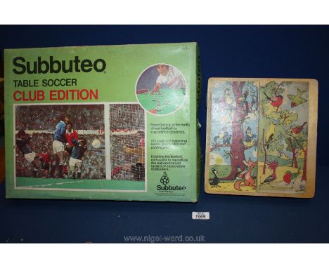 A box of bricks and a Subbuteo game