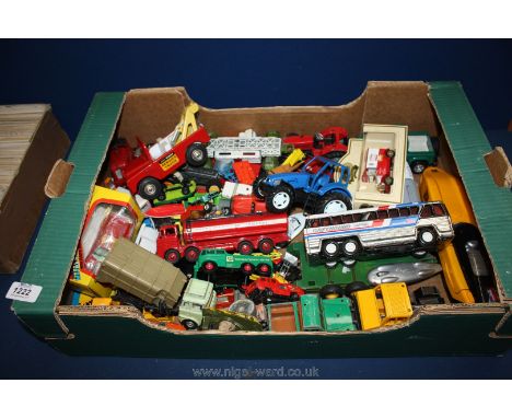 A mixed box of die-cast Vehicles including Dinky, Corgi and Matchbox