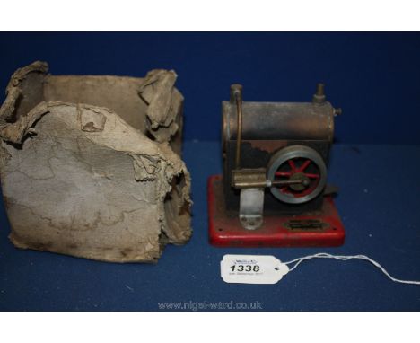 A compact live steam Stationary Engine ESL Junior model Drf No. 1530, having spirit burner and oscillating cylinder together 