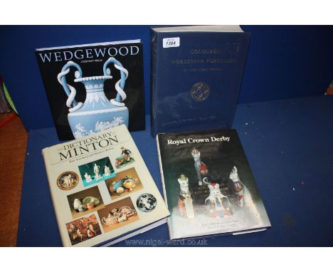A quantity of reference Books including Royal Crown Derby, Coloured Worcester Porcelain, The Dictionary of Minton, etc.