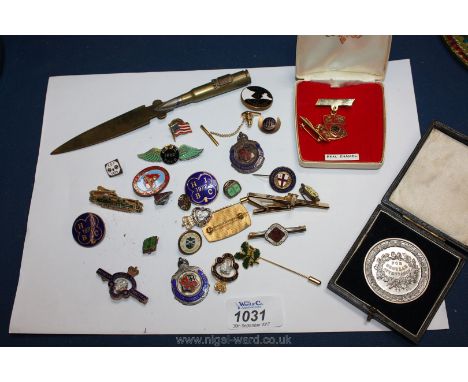 Miscellaneous enamel badges, etc.,
