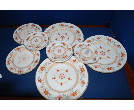 A quantity of Royal Worcester (1967) Plates, including six side, six dessert and six dinner, as designed for The Prince Regen