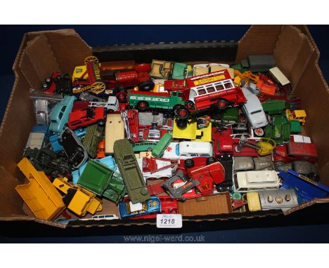 A mixed box of die-cast Vehicles including Dinky, Corgi and Matchbox