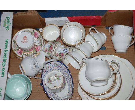 A quantity of china including a part Teaset Duchess Ascot, Royal Worcester Royal Garden, Ridgway Graywood Jug, etc.
