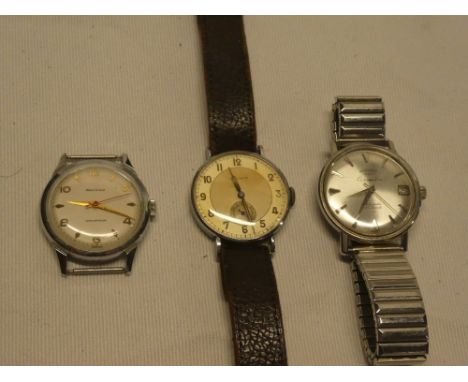 A gentleman's automatic wristwatch by Rotary "The Commodore"  in stainless steel mounts and two other various gents wristwatc