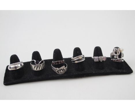 Collection of Sterling Silver Rings inc. Gemstone, Vintage, Celtic x 10 37g