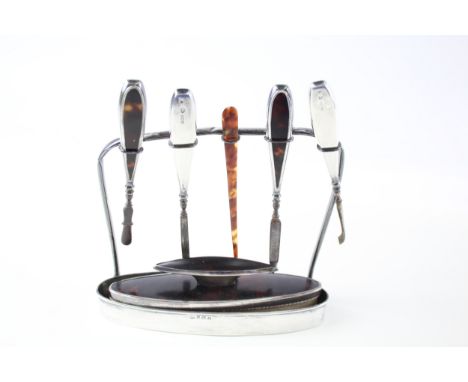 Hallmarked vintage silver manicure set