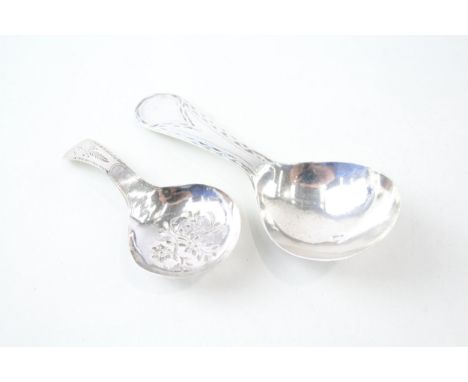 2 x antique .925 sterling silver caddy spoons inc georgian etc