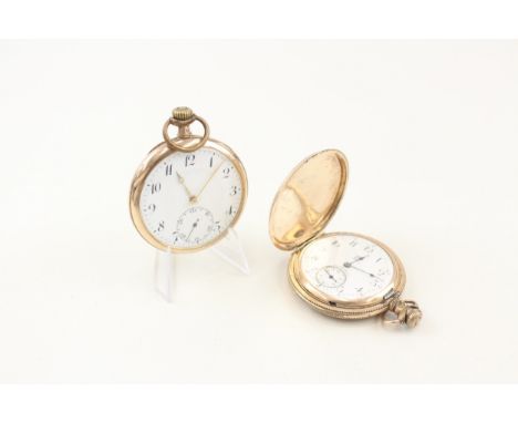 Mens Vintage Engraved Rolled Gold Pocket Watch Hand-Wind SPARES/REPAIRS x 2