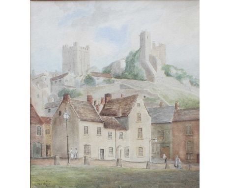 John George Hall (1835-1921)"Castle from the Green, Richmond, Yorks"Signed, inscribed and dated 1899, watercolour, together w