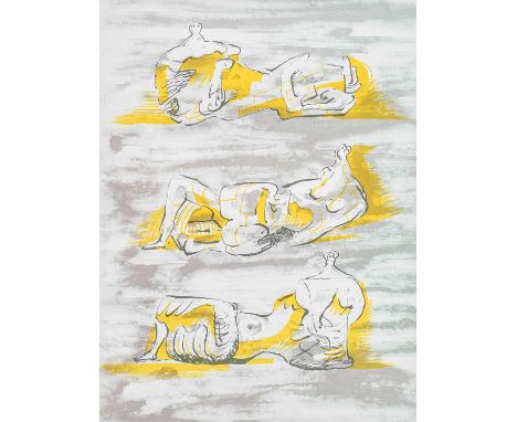 Henry Moore (1898 - 1986)"Three Reclining Figures for Panorama" (71)Offset Lithograph, 30cm by 22.5cm