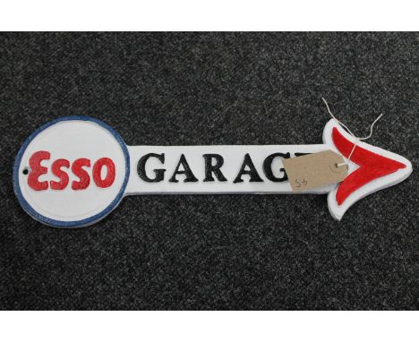 A cast iron Esso Garage plaque 