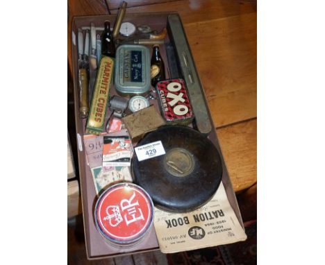 Old tins, tools, etc.
