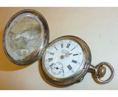 Palma Perret and Fils 875 silver cased pocket watch, c. 1880's