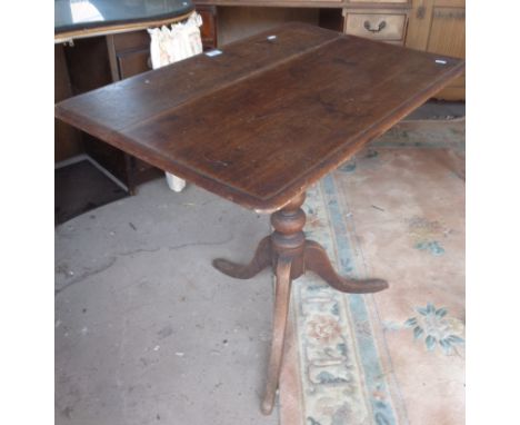 19th c. mahogany snap top tripod table