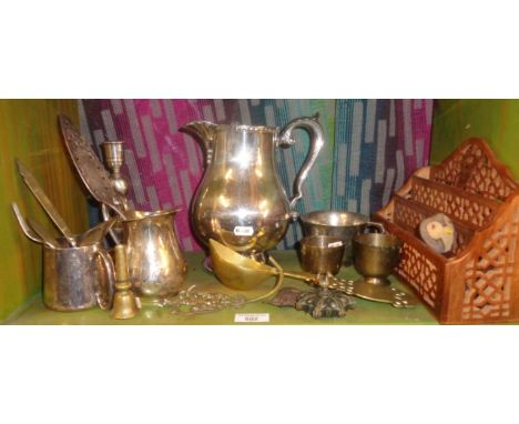 Silver plated pitcher and other silver plate etc.
