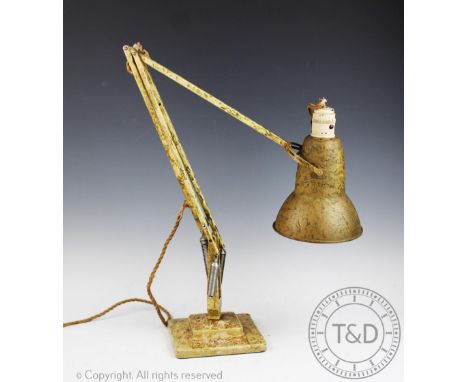 A Herbert Terry of Redditch vintage anglepoise lamp, with marble effect finish, height extended 92cm.  CONDITION REPORT: Ligh