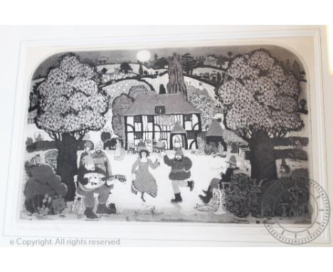 Graham Clarke, A pair limited edition prints, The Green Man and The Hay Rakers, Signed and numbered 21/100 and 24/100, 36cm x