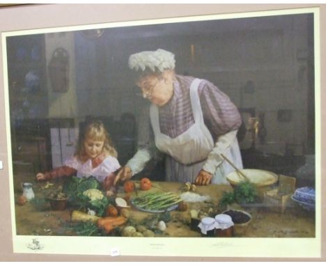 After David Shepherd, 'Granny's Kitchen', a limited edition coloured print signed with pencil in the margin, 1241/1500, 50.8 