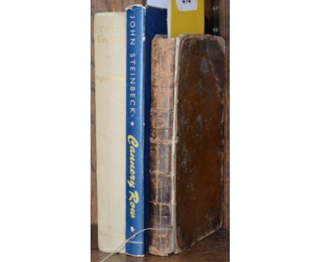 JOHN STEINBECK-CANNERY ROW, FIRST ENGLISH EDITION, CLOTH, DUST JACKET, 1945 AND VIRGINIA WOOLF, THREE GUINEA'S 1938 AND RANSO