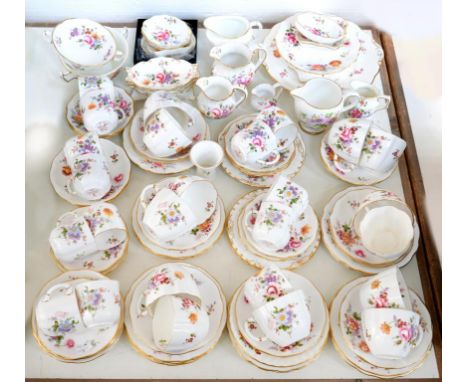 AN EXTENSIVE ROYAL CROWN DERBY POSIES PATTERN TEA SERVICE 