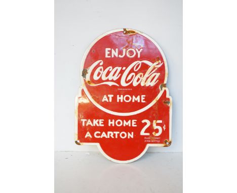 Enamel Coca-Cola sign 