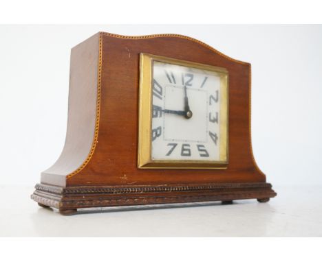 Edwardian inlaid mantle clock 