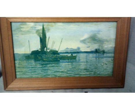 Framed Picture-Print published by J Cassell -circa 1901 from the picture by Colin Hunter A.R.A. In the City of Manchester Art