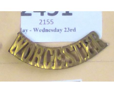 British Shoulder Titles-The Worcestershire Regiment - Worcester (W1021)