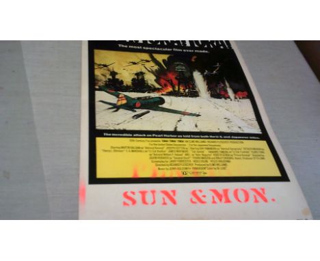 Tora Tora Tora - Vintage Twentieth Century Fox Film Poster, a spectacular film of the incredible attach on Pearl Harbour 12" 