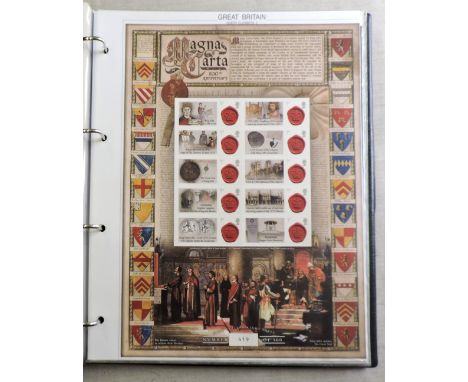 Great Britain Benham Stamp Sheet collection in a Royal Mail Smilers album with an outstanding range of 65 first Edition Stamp