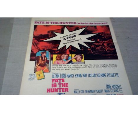 Film Poster - Fate is the Hunter - 20th century Fox- vintage 1964 - 12" x 24"