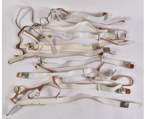 A collection of reenactment WWI First World War Imperial German / Prussian&nbsp;Sam Browne style belts with buckle and cross 