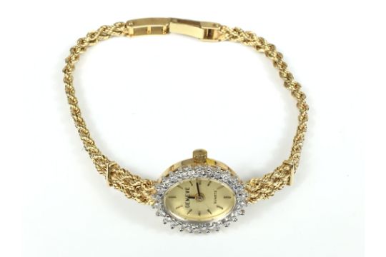geneve ladies 14k gold watches