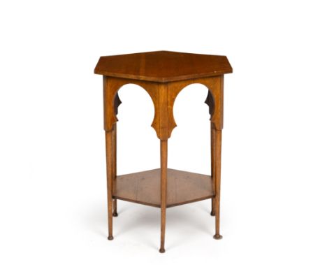 Attributed to Liberty & Co.Anglo-Moresque occasional table, circa 1900oak71cm high, 53cm wide.  The table is structurally sou