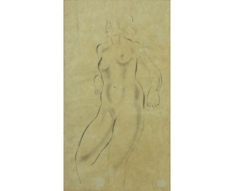 Eric Gill (1882-1940)Standing Nude, 1927signed with initials and dated (lower right)pencil on tracing paper29 x 17cm. Provena