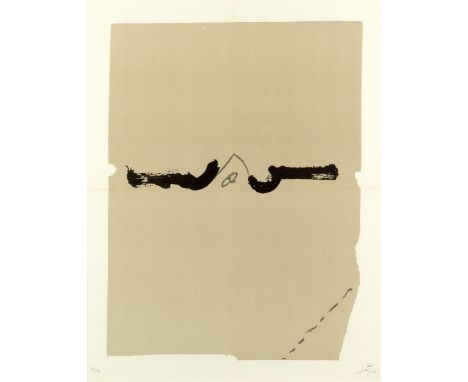 Antoni Tapies (1923-2012)Untitled10/50, signed and numbered in pencil (in the margin)lithograph47 x 36cm; and another lithogr