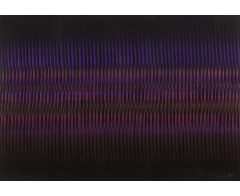 Peter Sedgley (b.1930)Vertical Composition, 1980signed and dated in pencil (lower right)acrylic48 x 69cm, unframed.   Vendor 