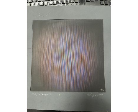 Peter Sedgley (b.1930)Study for Enigma B, 1980signed, titled, and dated in pencil (to the mount)acrylic on paper31x 31cm, unf