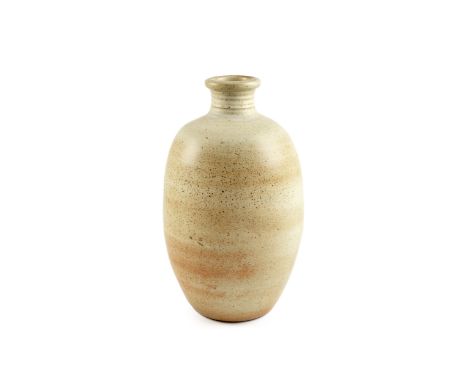 David Lloyd-Jones (1928-1994)Large floor-standing vaseoatmeal glazeimpressed potter's seal65cm high. 