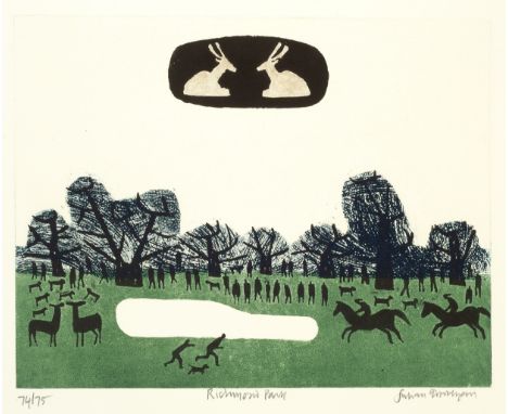 Julian Trevelyan (1910-1998)Richmond Park, 196974/75, signed and numbered in pencil (in the margin)etching and aquatint59 x 7