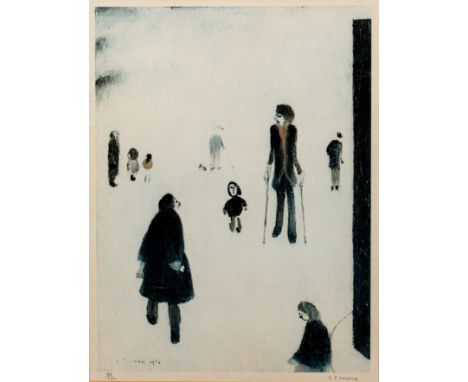 Laurence Stephen Lowry (1887-1976)Figures in the Park, 197639/100, signed and numbered in pencil (in the margin)colour print 