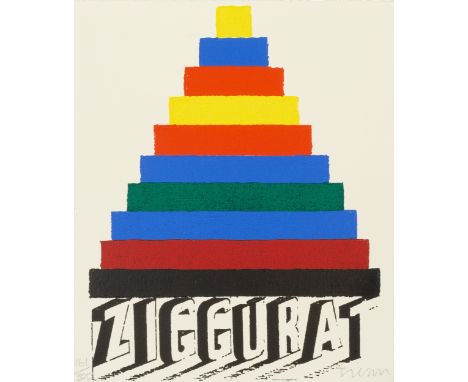 Joe Tilson (1928-2023)Ziggurat161/300, signed and numbered in pencil (lower)screenprint28 x 24cm, unframed.  Print appears ve