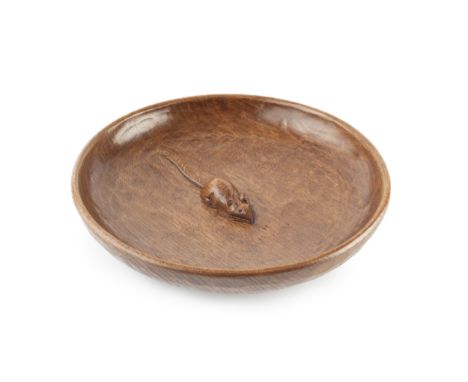 Robert Thompson of Kilburn (1876-1955)Large Mouseman bowl, circa 1970oak with adzed finishcarved mouse signature28cm diameter