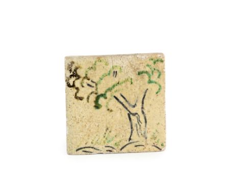 Sylvia Fox-Strangways (1900-1975)Oaktree tile, circa 1927signed10 x 10cm.